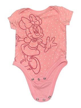 ⭐️ 4 for $16 Bundle | Disney Pink Minnie Mouse Polka Dot Bodysuit | 0-3 months